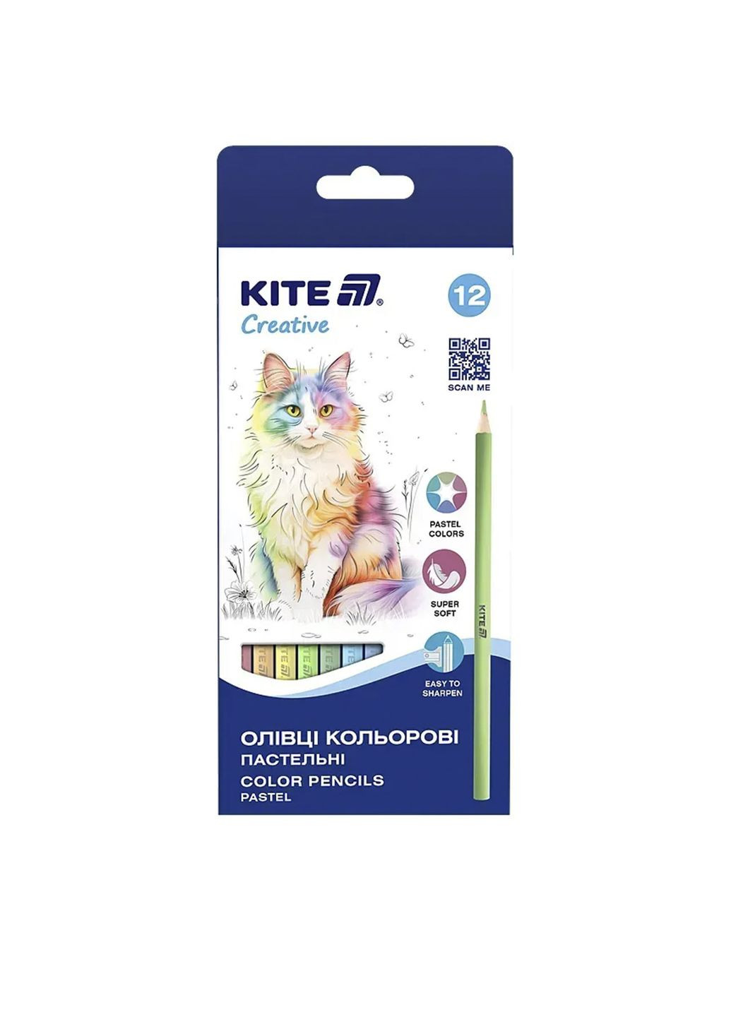 Кольорові олівці Creative Pastel колір різнокольоровий CB-00281352 Kite (343413515)