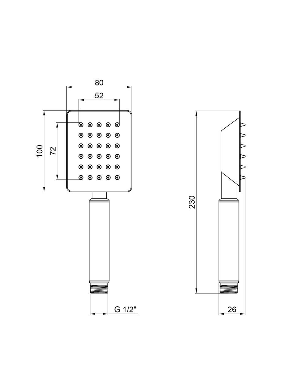 Лейка для ручного душа KRP Edelstahl Kubus - ESG700 Kroner (368593574)