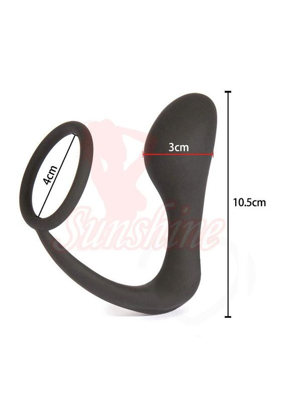 Массажер простаты с кольцом на пенис Roger (303897410)