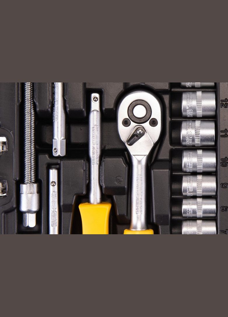 Набор насадок торцевых CrV 1/4" 4-14 мм, 46 шт (78-2047) Mastertool (340909798)