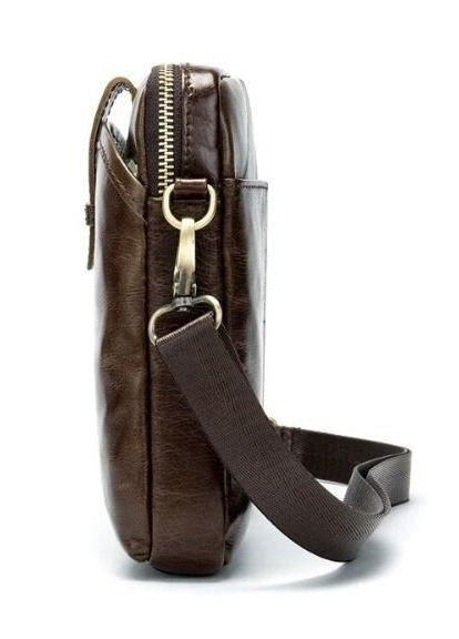 Шкіряна сумка крос боді чоловіча месенджер через плече коричнева 14728 Vintage (329198843)