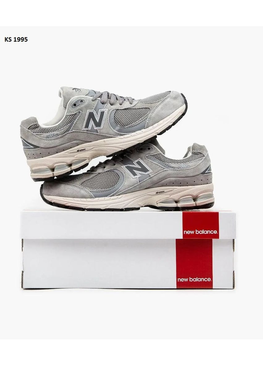 Серые демисезонные кроссовки мужские new balance 2002r light gray нью беланс 2002r No Brand