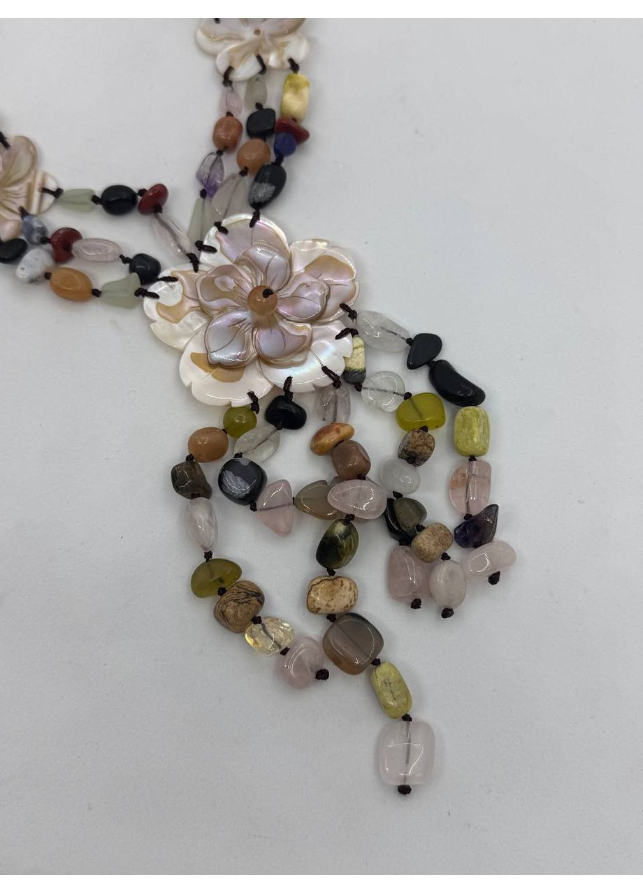 Намисто з самоцвітів та перламутру 66 см Комбінований No Brand (363829854)