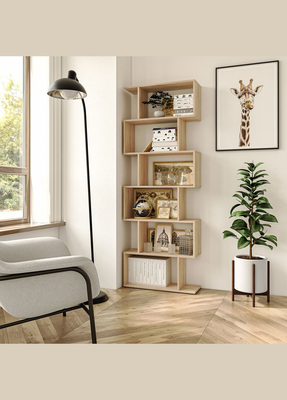 Стелаж полиця для книг та декору на 6 комірок GT-56 від MORELI (335422773)