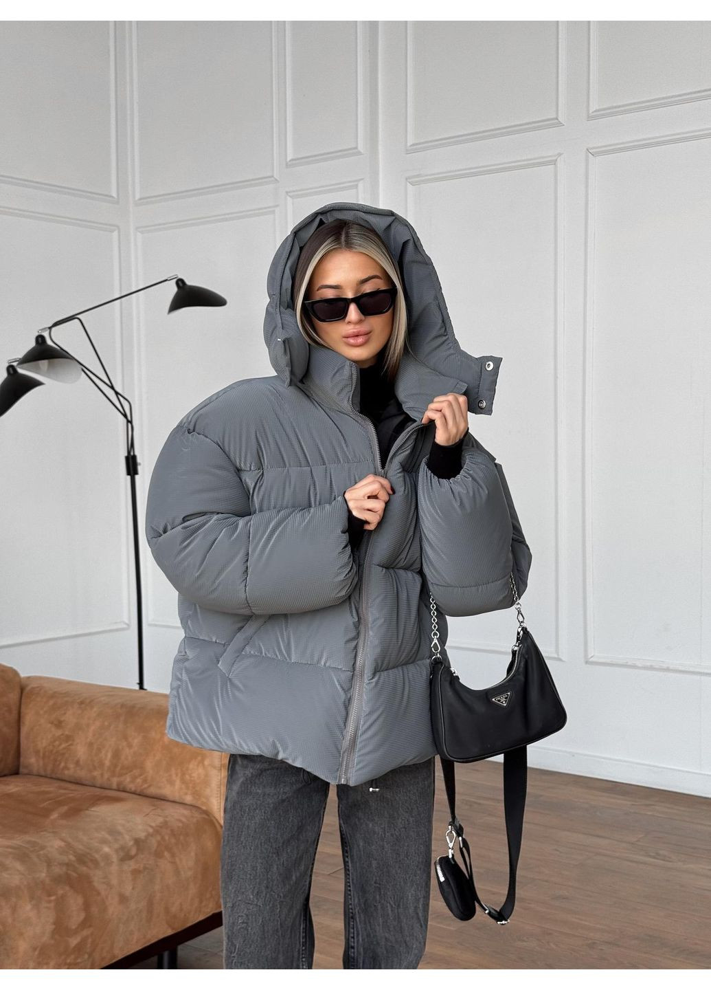 Оверсайз куртка пуховик Blaid унісекс No Brand (351150456)