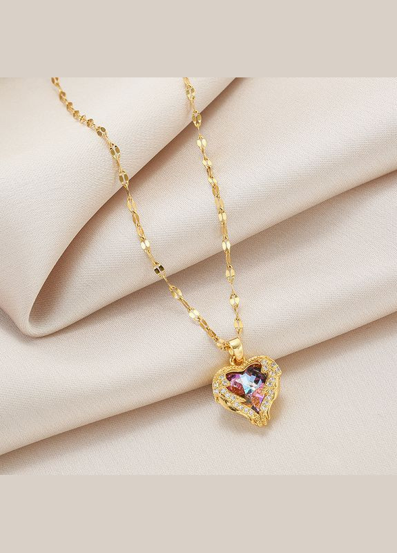 Цепочка с кулоном золотистая No Brand Жіночі прикраси (322149377)