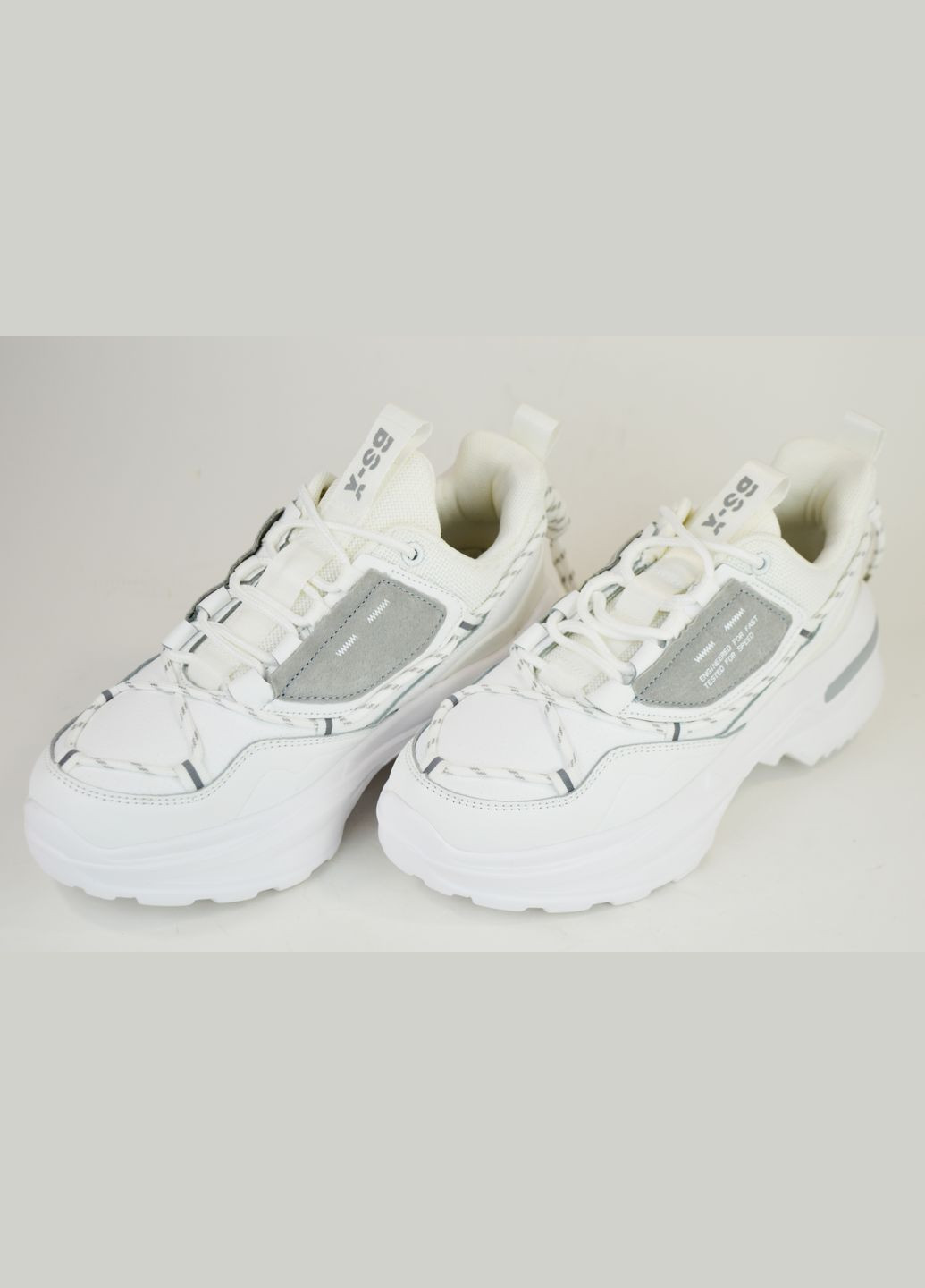 Кросівки BS-X шкіра/текстиль/замша Baas світло-сірі літо (322743701)