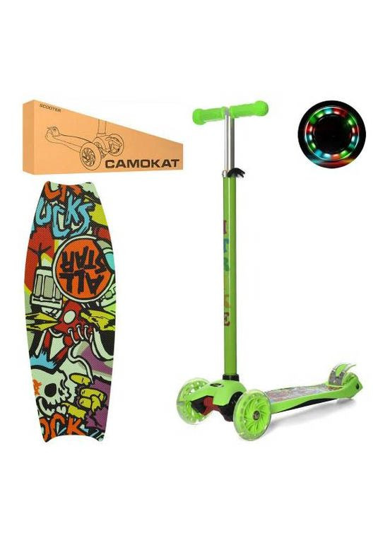 Самокат дитячий триколісний, колеса, що світяться iTrike (302980741)