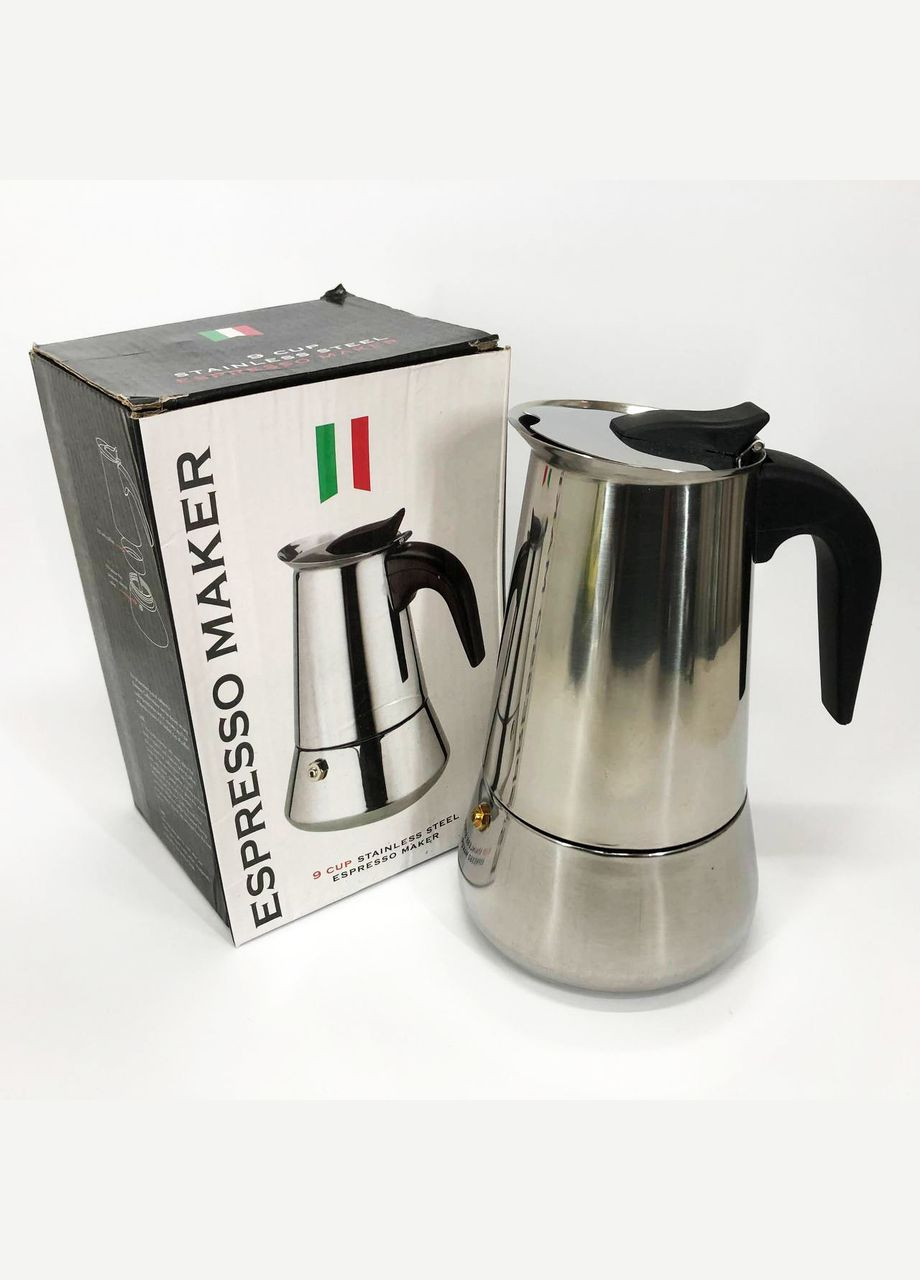 Кофеварка гейзерная из нержавеющей стали UN-1901 180 мл Unique (334876403)