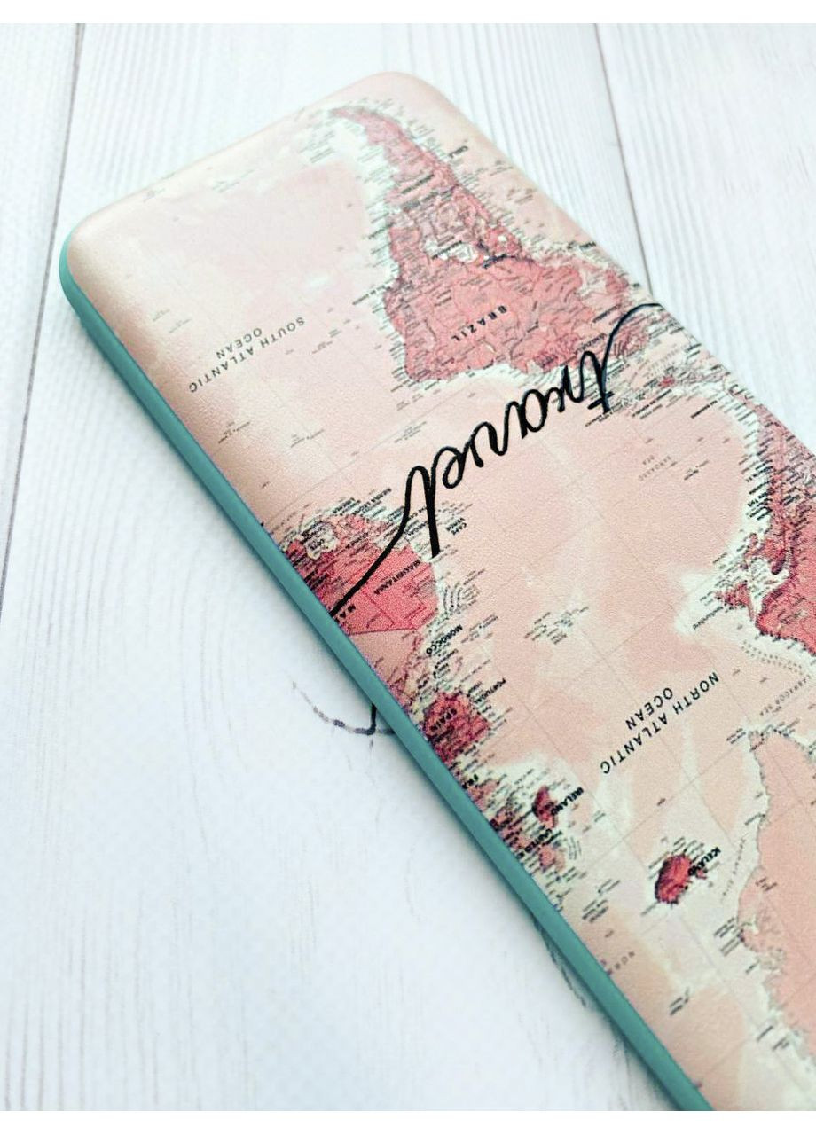 Чохол з бірюзовими боками на Samsung Galaxy A50 (2019) A505/A30s:: Карта (принт 319) Creative (360689831)