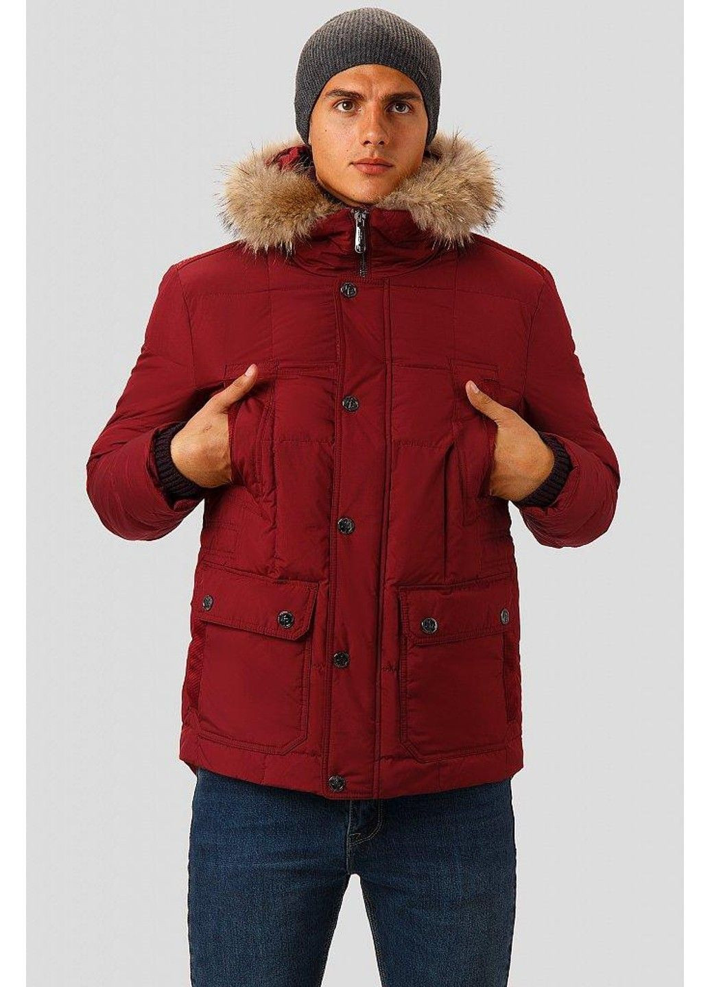Бордовий зимній Пуховик Finn Flare