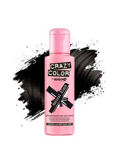 Тент-краска для волос №32 натуральный черный, 100 мл Crazy Color (335263581)