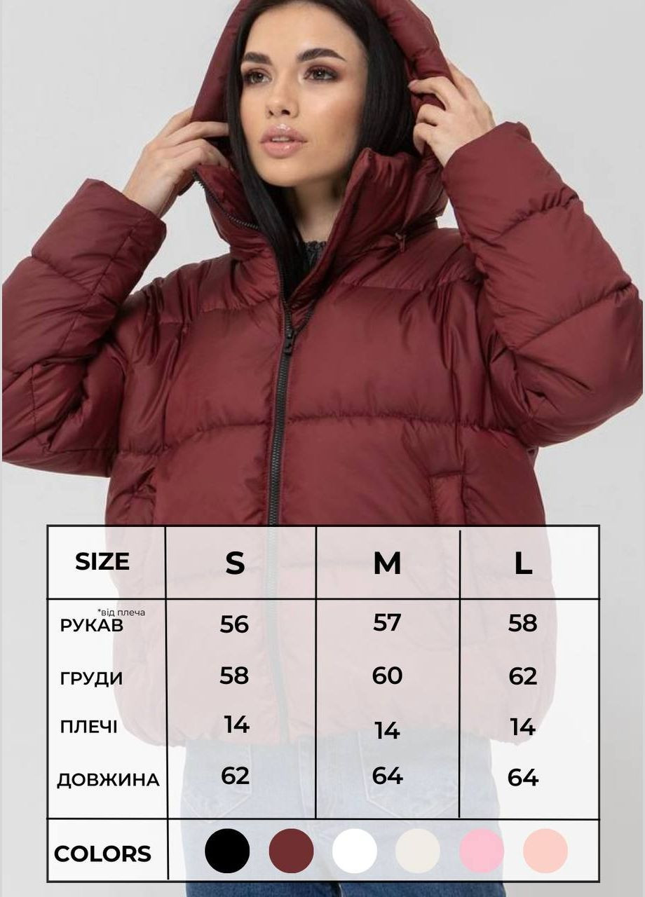 Розовая демисезонная укороченная пуховая куртка на теплую зиму-весну-осень Vakko