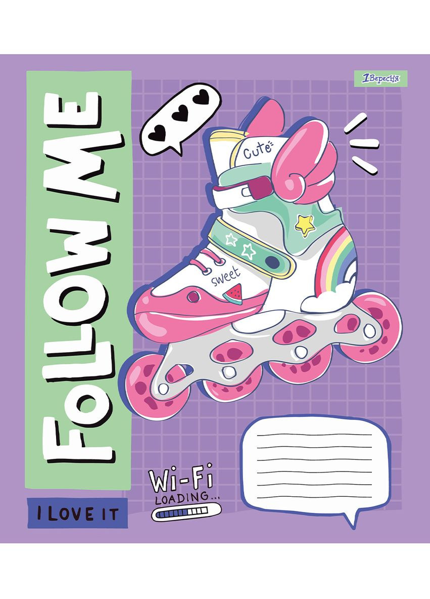 Набір зошитів Follow me А5 в клітинку 24 аркуші 20 шт. (67276) 1 Вересня 767276 (354781360)