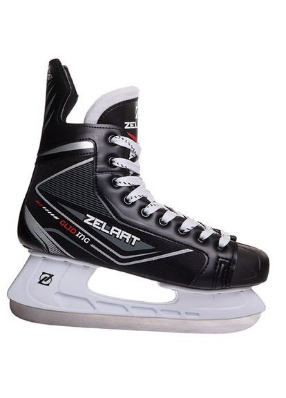 Ковзани хокейні PVC Z-0889 (лезо-сталь, чорний-білий) ( ) (2000904738250) shop (2000904738250) No Brand (362705141)