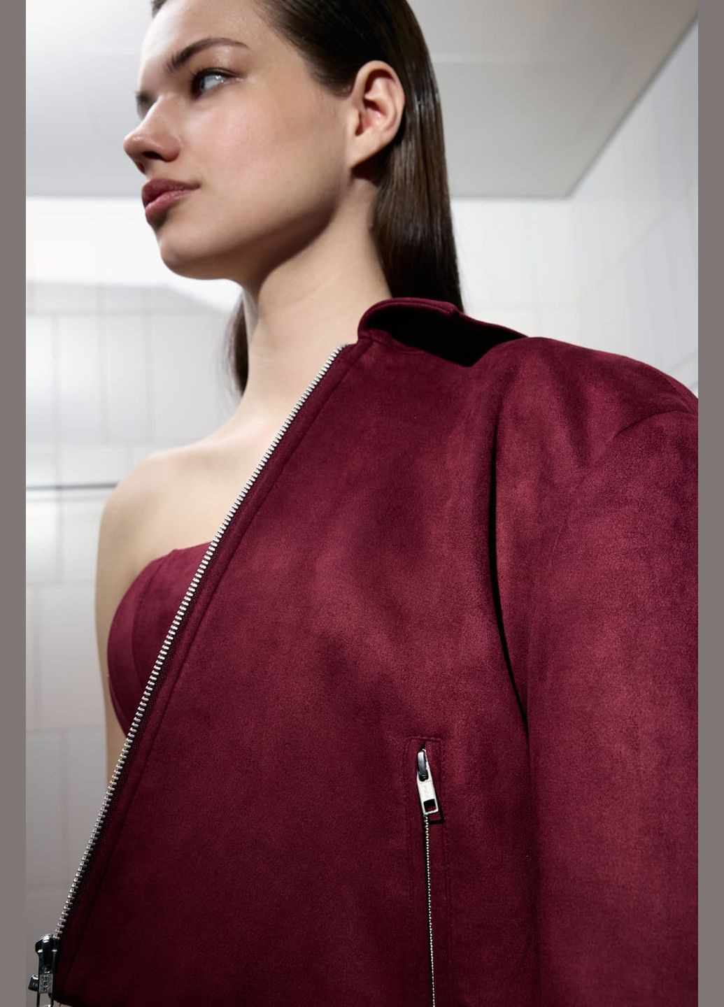 Бордовый женский жакет укороченный 792 Papaya - всесезон