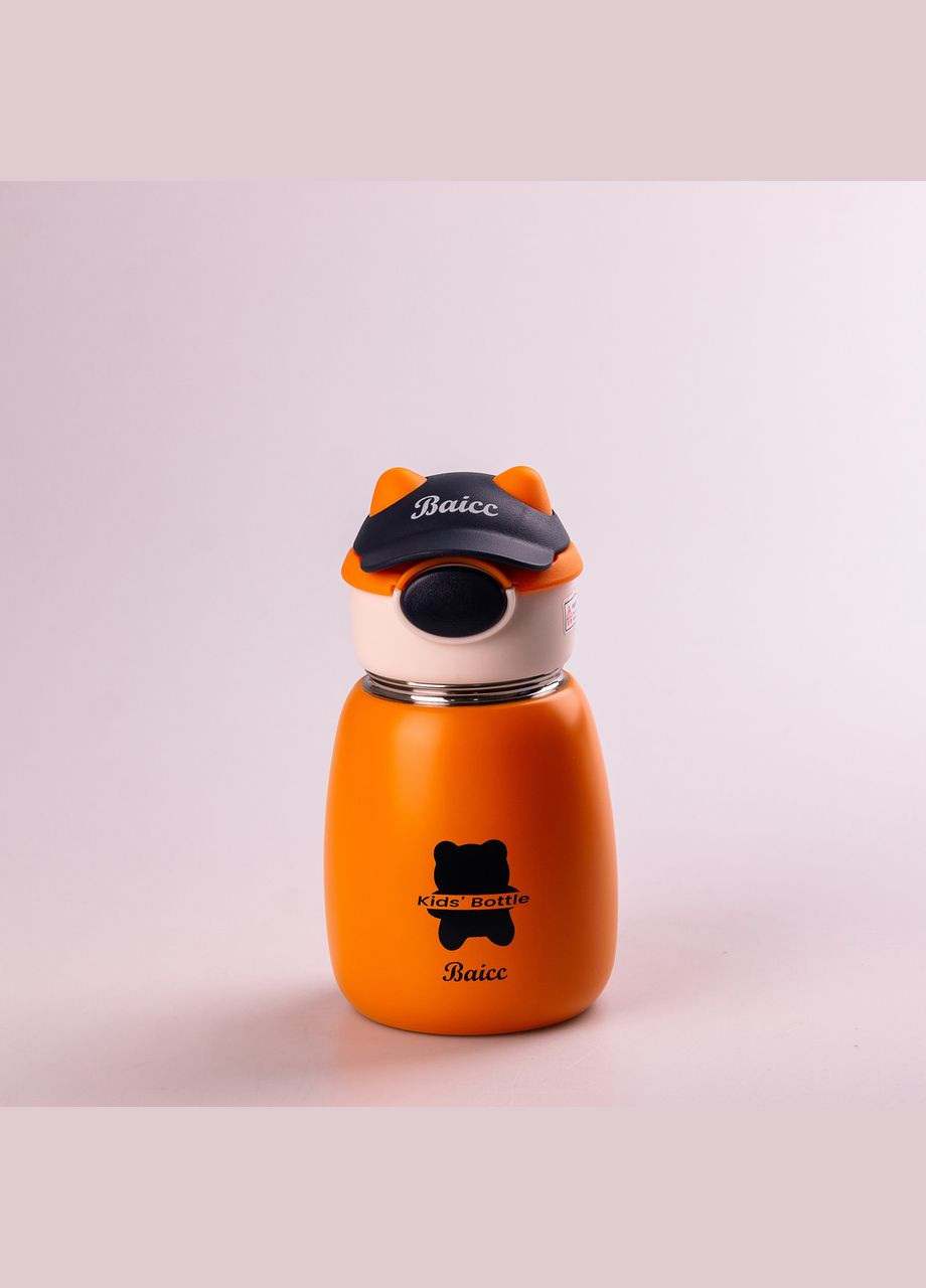 Термос дитячий з поїльником Baicc Kids Bottle 500ml термос із трубочкою для дітей Жовтогарячий Happy Life (315636737)