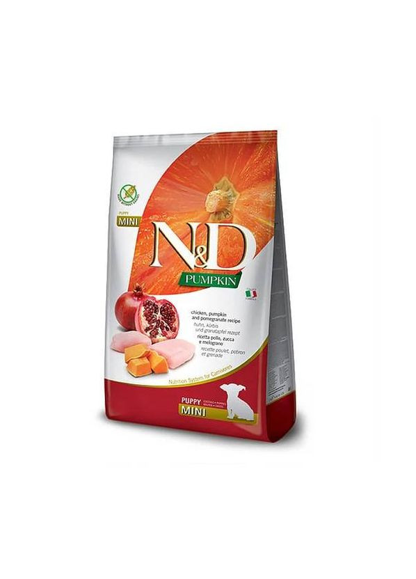 Беззерновой суxой корм для щенков мелкиx пород с тыквой курицей гранатом 2.5 кг (8010276038722) Farmina (316523619)