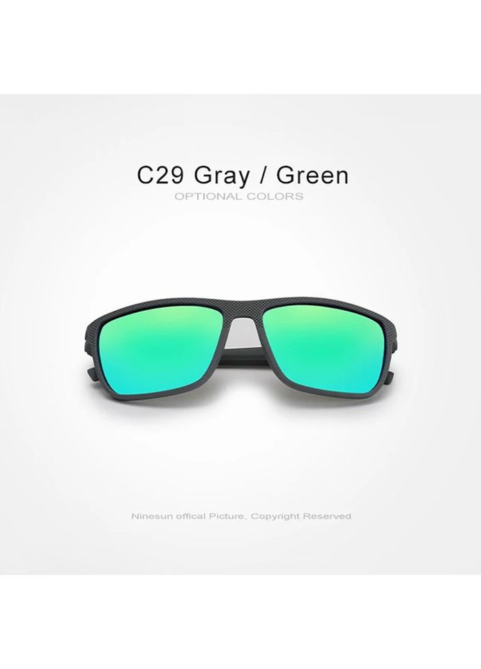 Мужские поляризационные солнцезащитные очки LC755 Gray Green KINGSEVEN (369465027)
