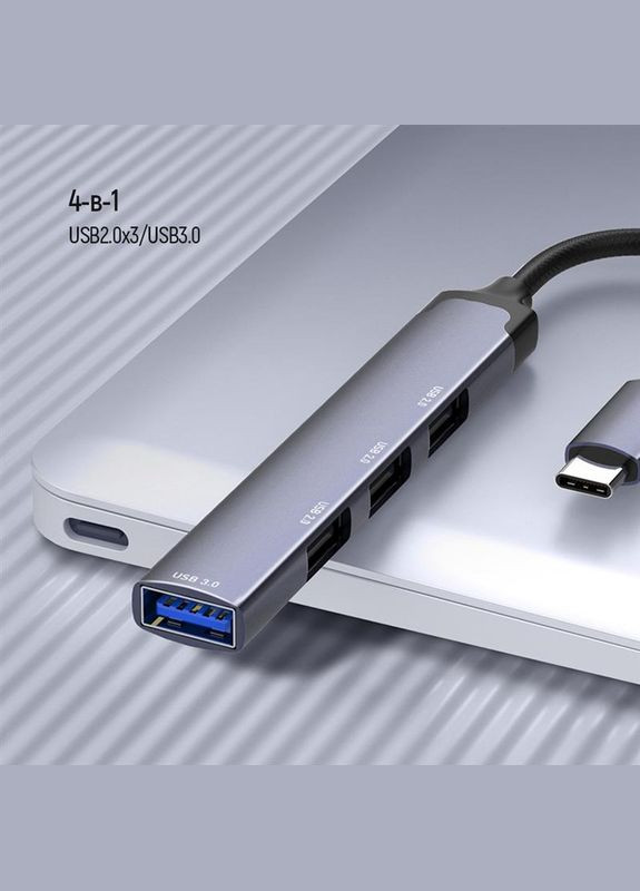 USB-хаб СolorWay USB Type-C 4-в-1 (CW-HUB04) Colorway (336957362)