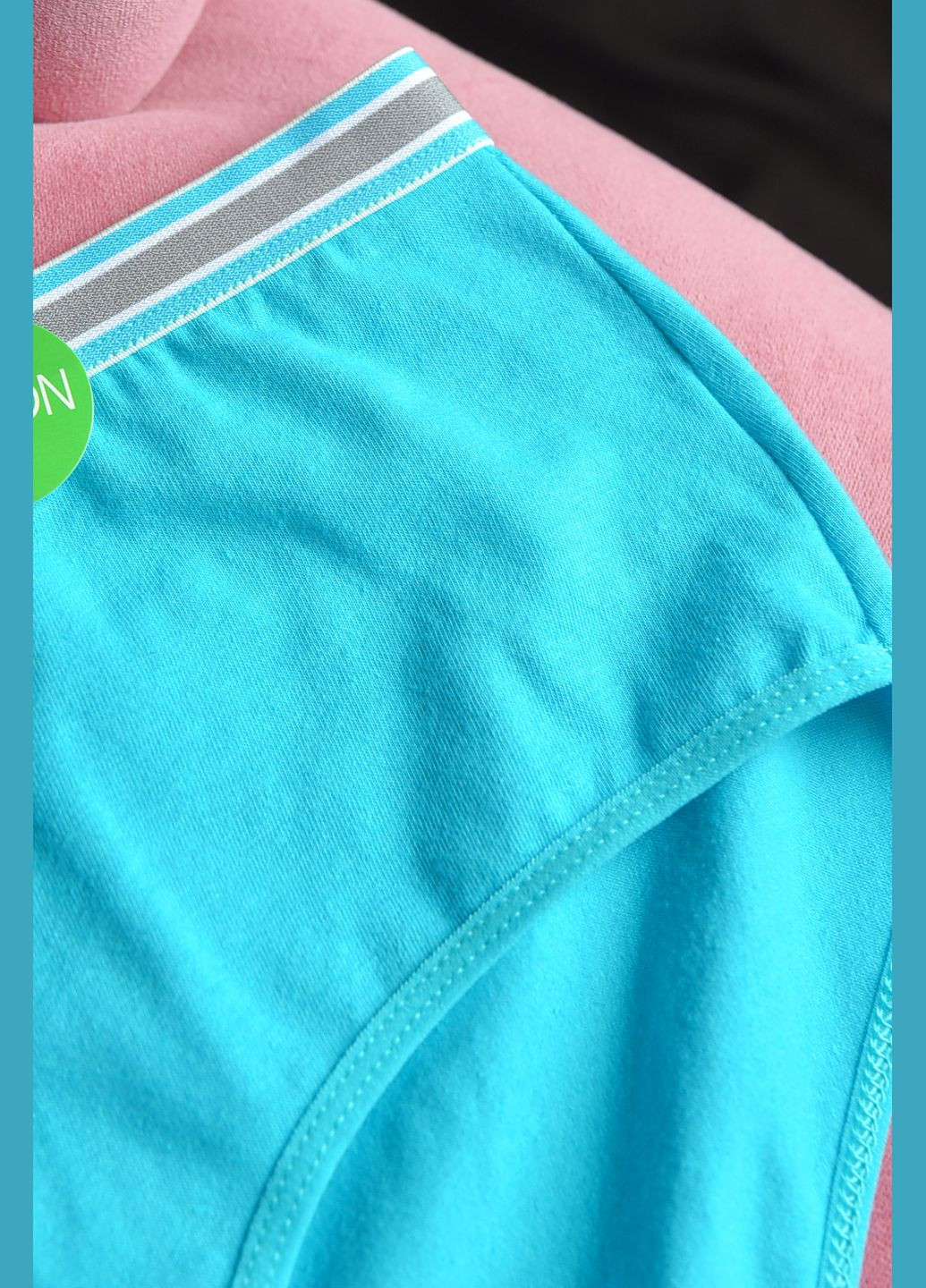 Труси жіночі напівбатальні блакитного кольору Let's Shop (296551485)