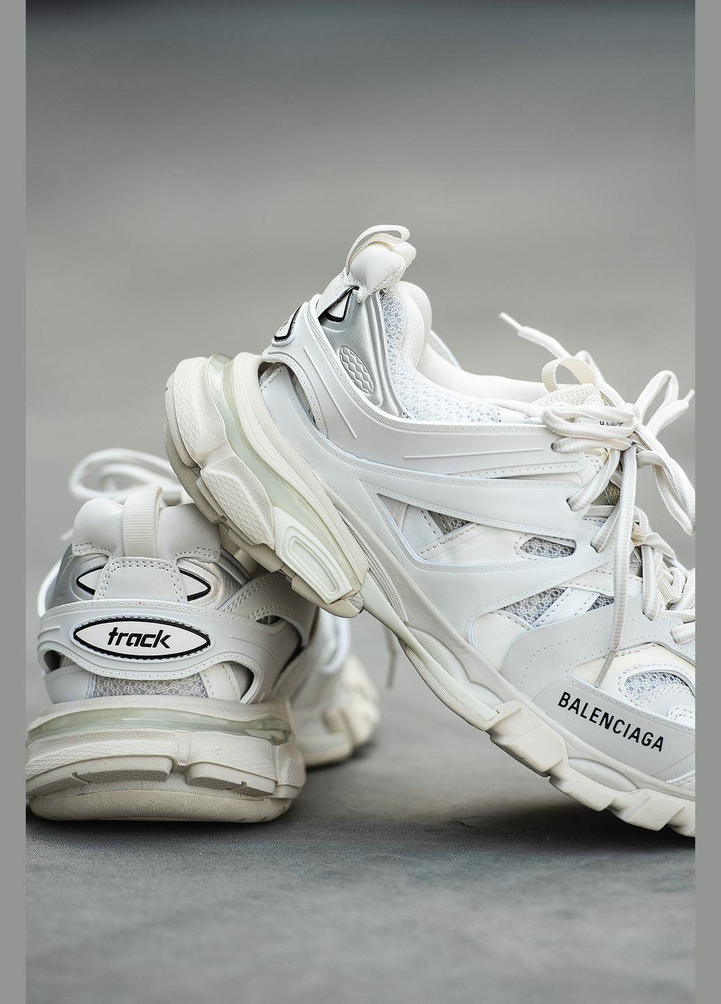 Білі Осінні кросівки чоловічі і жіночі balenciaga track white | баленсіага трек білі No Brand