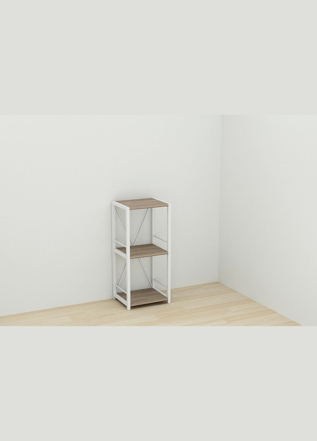 Этажерка 3/34 Серии Коннект 73x34x28 белый ДСП 16мм (FRD-104299) Ferrum-decor (353499207)