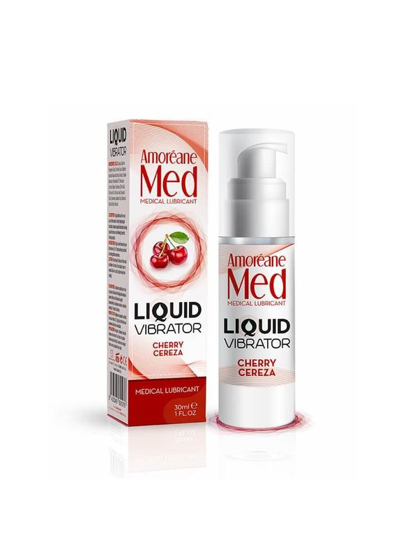 Лубрикант з ефектом вібрації Med Liquid Vibrator Cherry (30 мл) Amoreane (307832929)