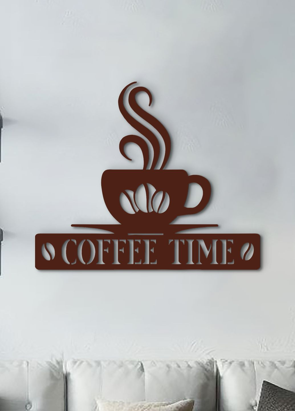 Современная картина на кухню, декоративное панно из дерева "Кофе в зернах", оригинальный подарок 30х38 см Woodyard (291842999)