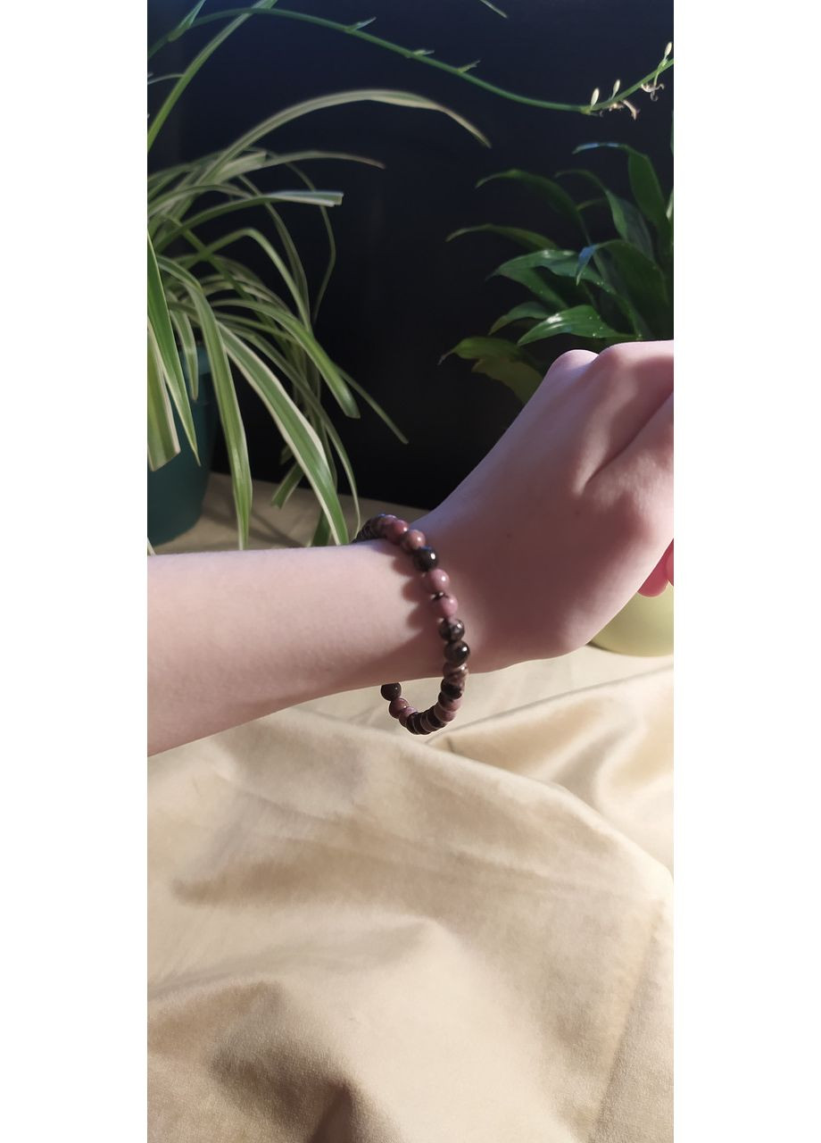 Браслет из натурального родонита 19 см No Brand (362577153)