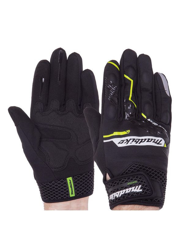Мото рукавички зимові Madbike MAD-62 Чорно-салатовий, (07508124) FDSO (324432890)