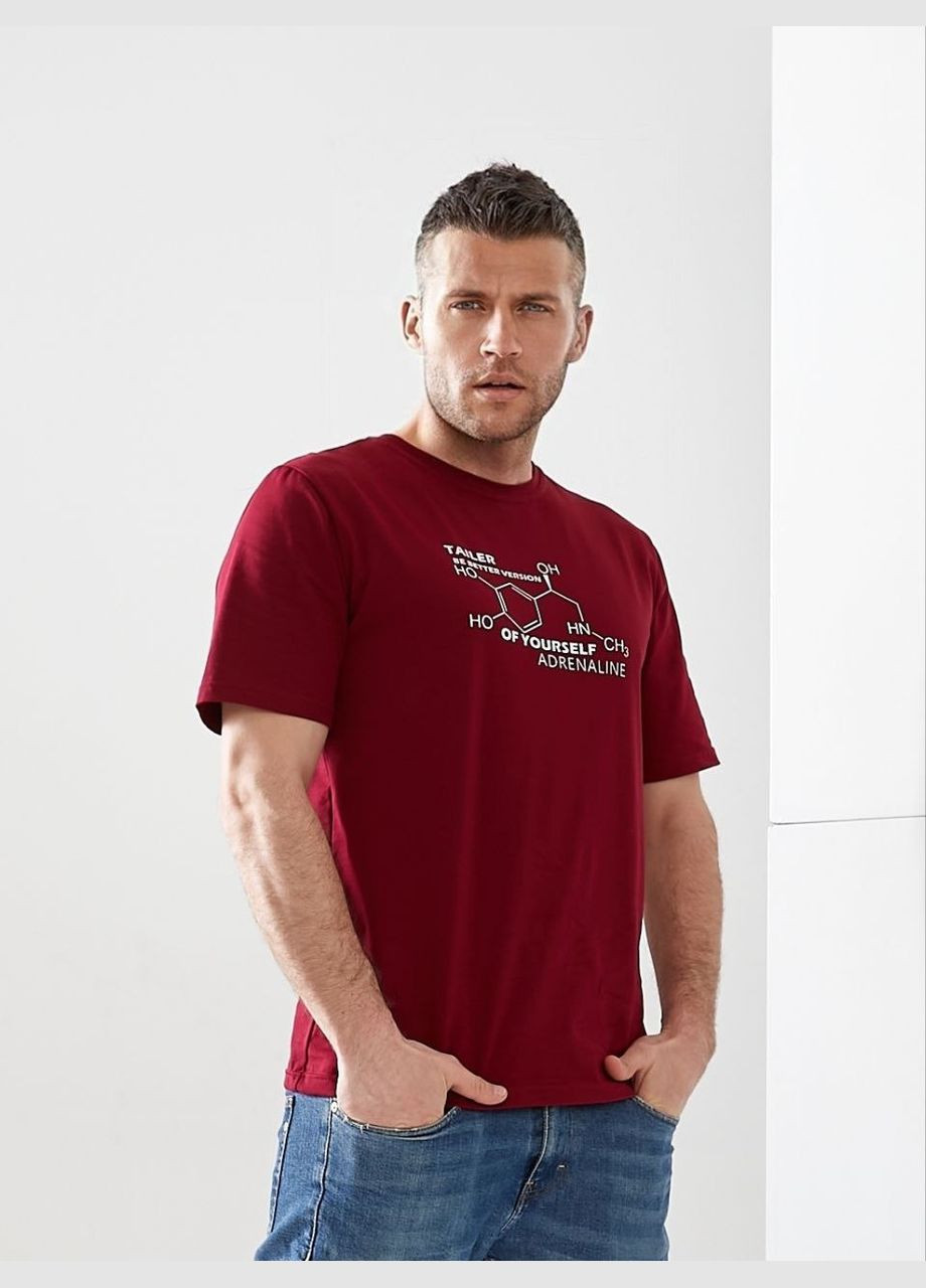 Красная футболка мужская с коротким рукавом No Brand