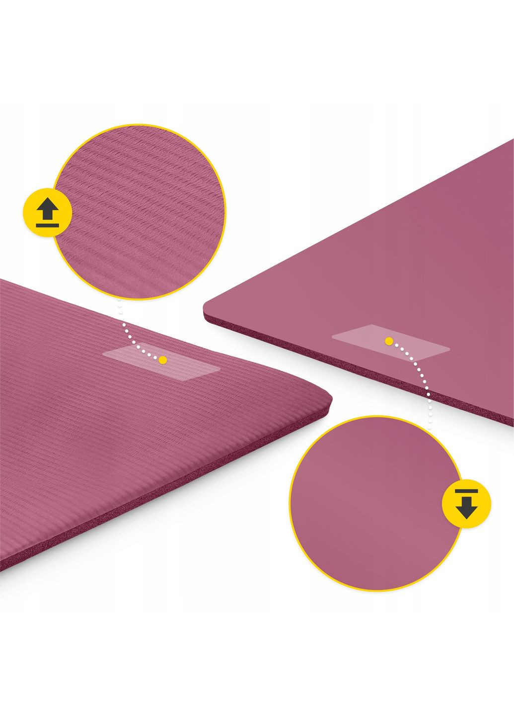 Коврик (мат) спортивный NBR 180 x 60 x 1.5 см для йоги и фитнеса Burgundy (P-5905973406710) 4FIZJO (349650190)