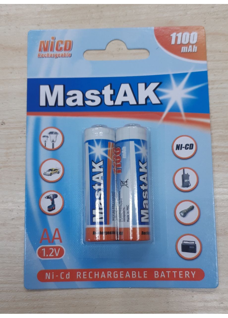 Акумулятор Ni-Cd AA/R6 1100 mAh (2шт) Mastak (370779965)