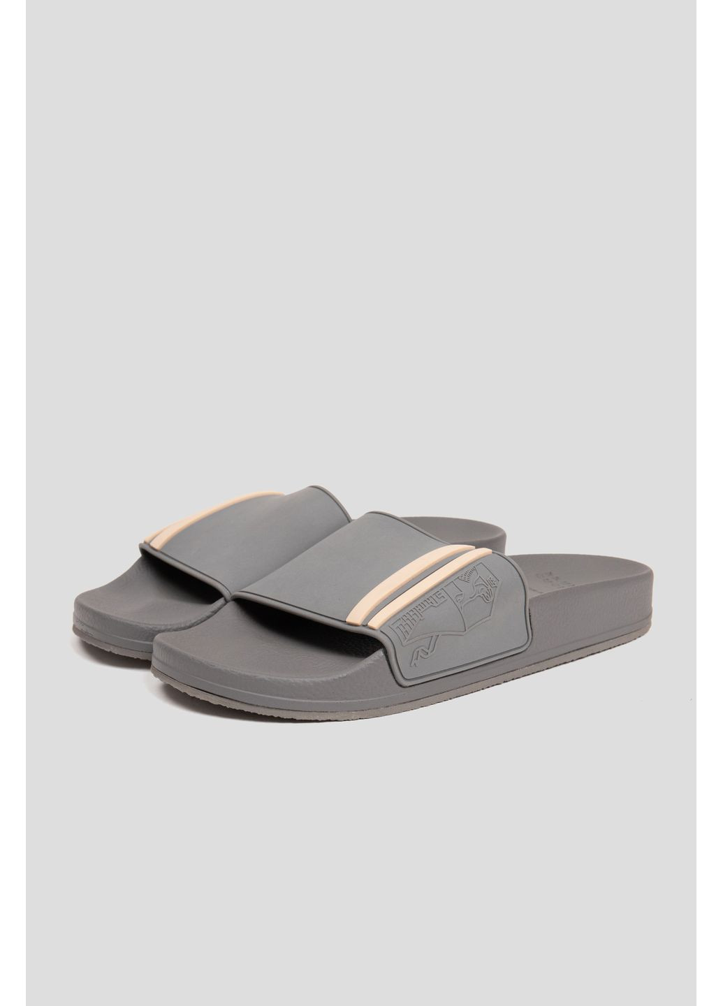 Серые кэжуал серые резиновые слайдеры Brunello Cucinelli