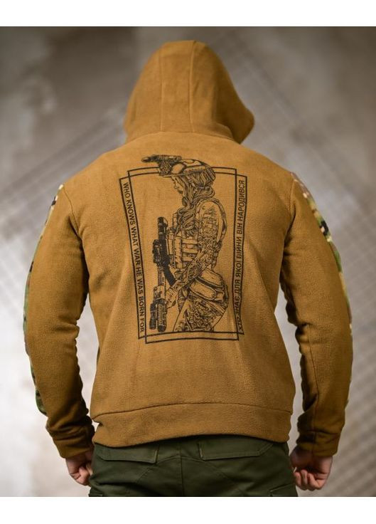 Армійська чоловіча кофта на флісі Дівчина койот Freedom (368848792)