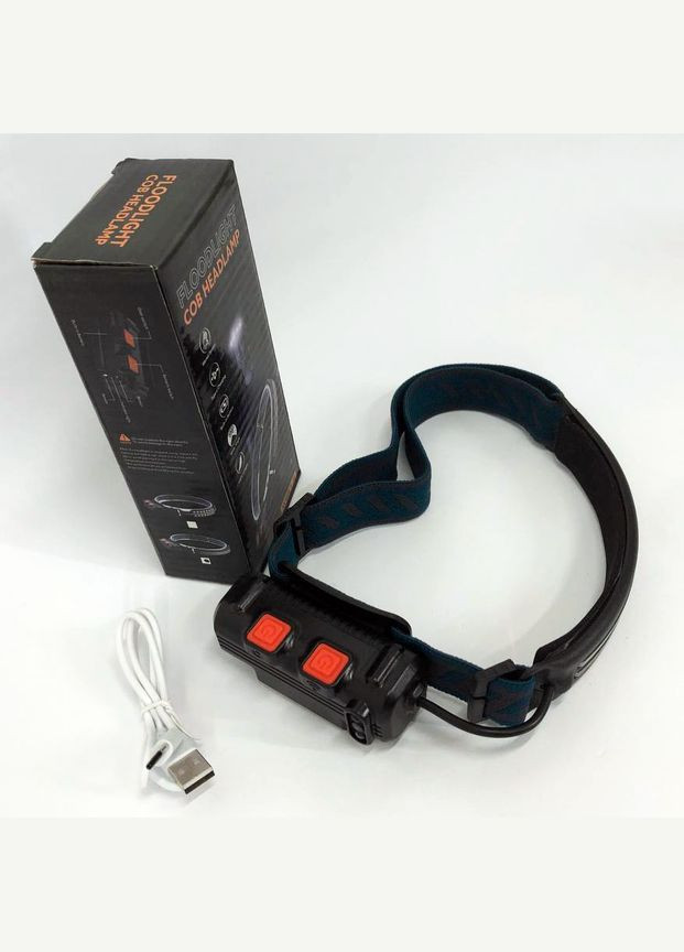 Ліхтар налобний акумуляторний BL-W691-2COB (white/red/RGB) з датчиком руху, потужний ліхтар налобний Bailong (364665027)