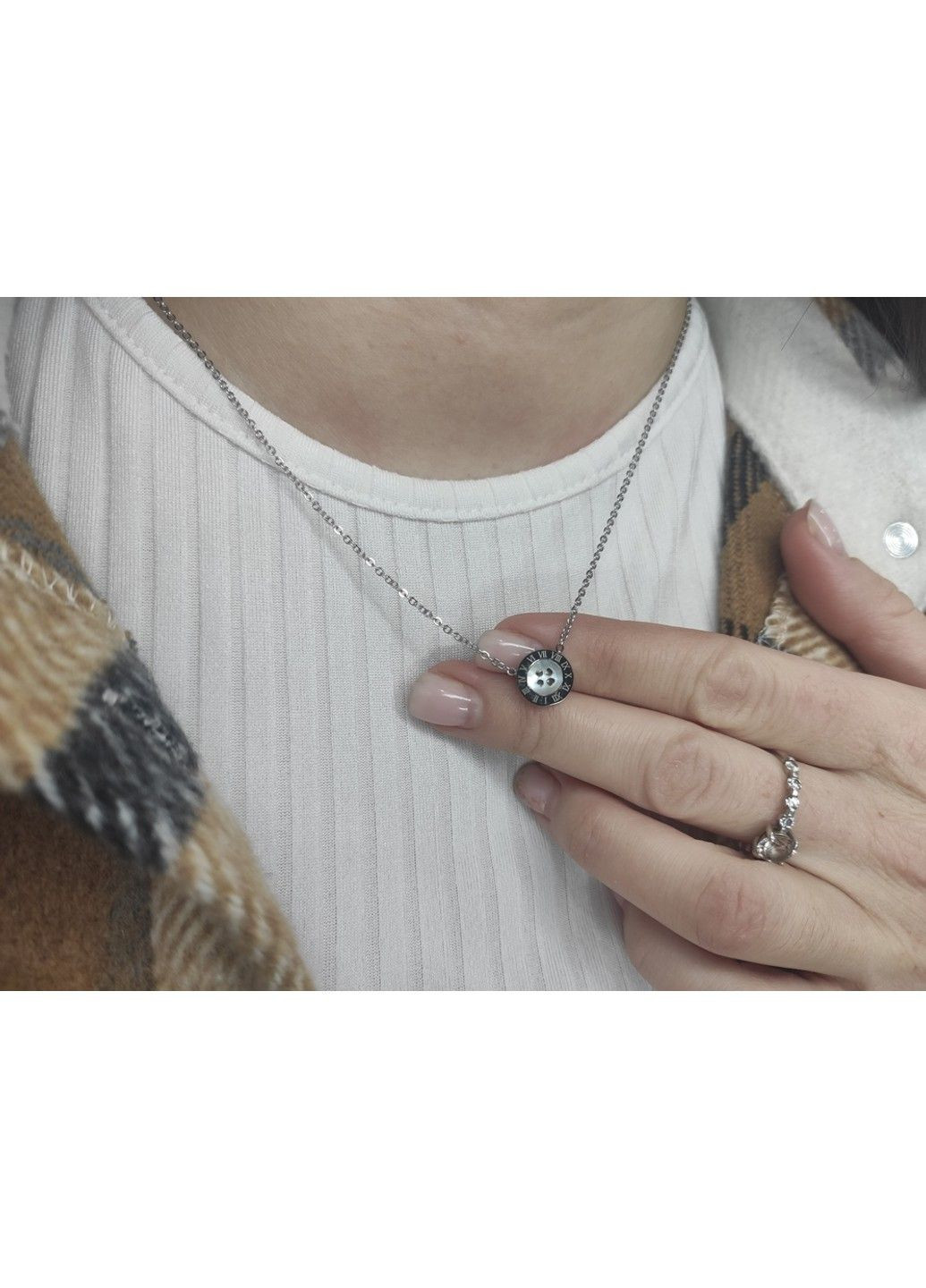 Жіноча підвіска гудзик із нержавіючої медичної сталі PSw-060 No Brand (299340233)