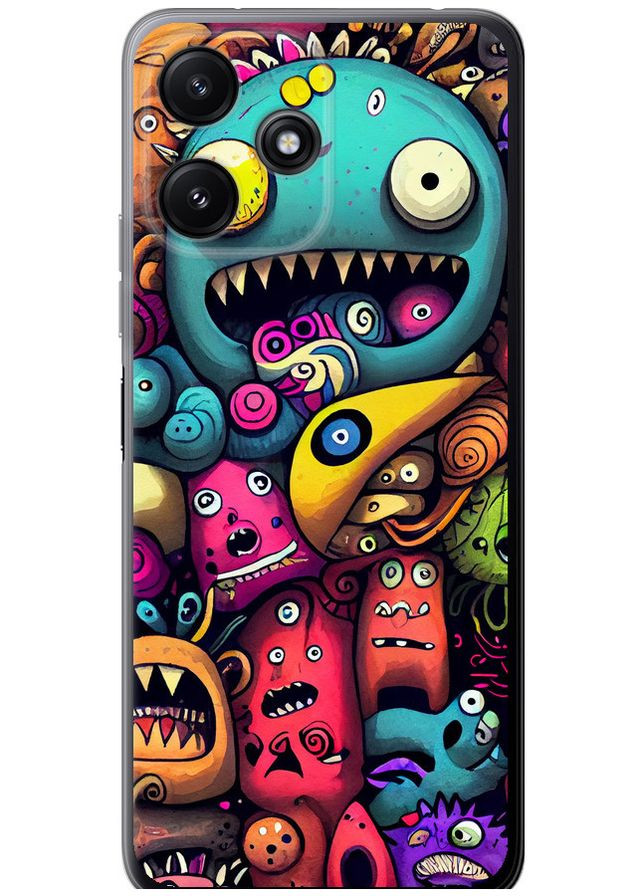 Силіконовий чохол 'Смішні монстри' для Endorphone Xiaomi Poco M6 Pro 5G (313452913)