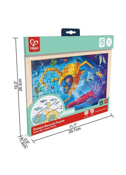 Пазл Океан з розмальовкою, 48 елементів () Hape E1643 (370499050)