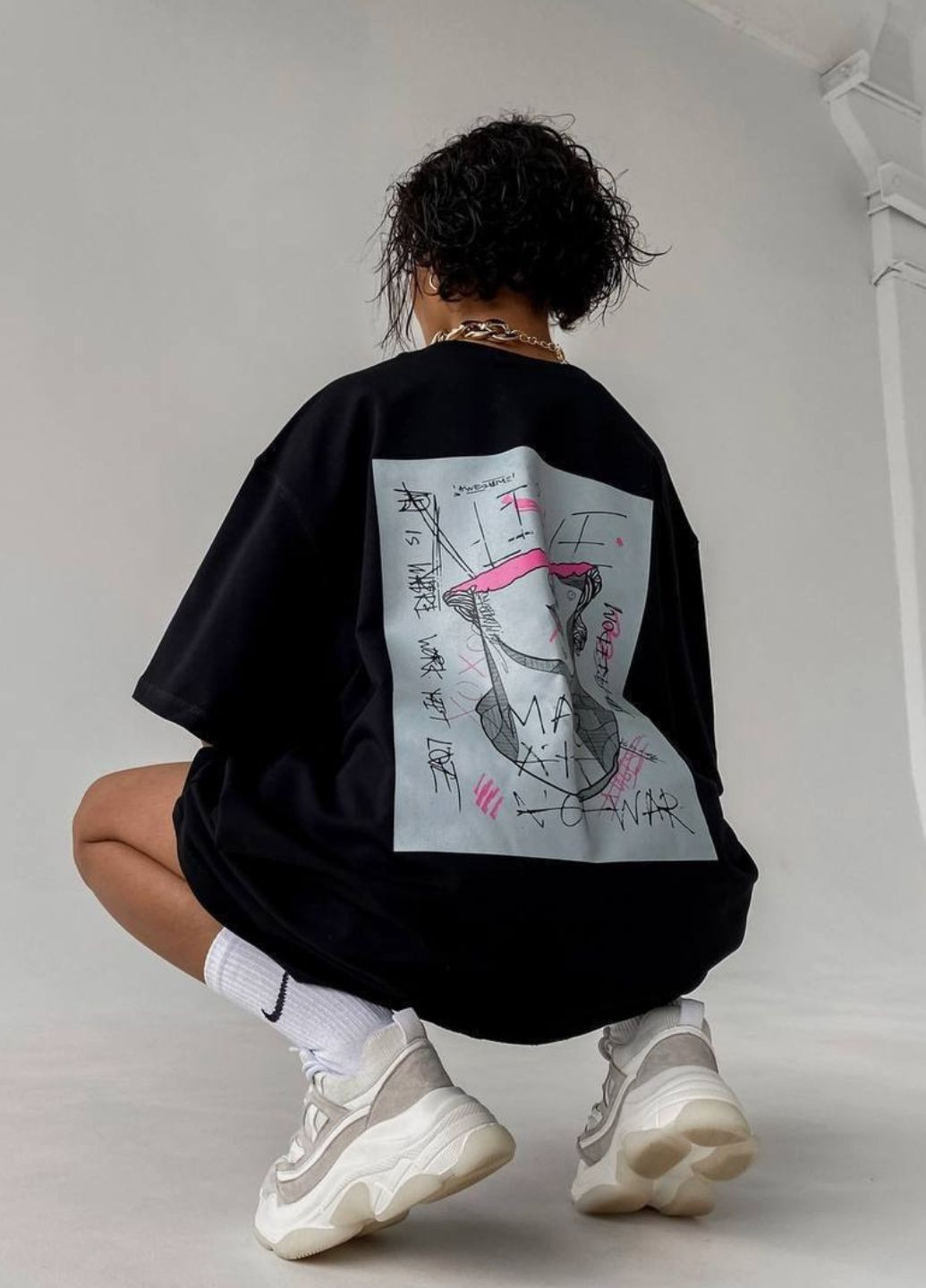 Жіночий костюм із куліру: футболка оверсайз + велосипедки Україна (325702016)