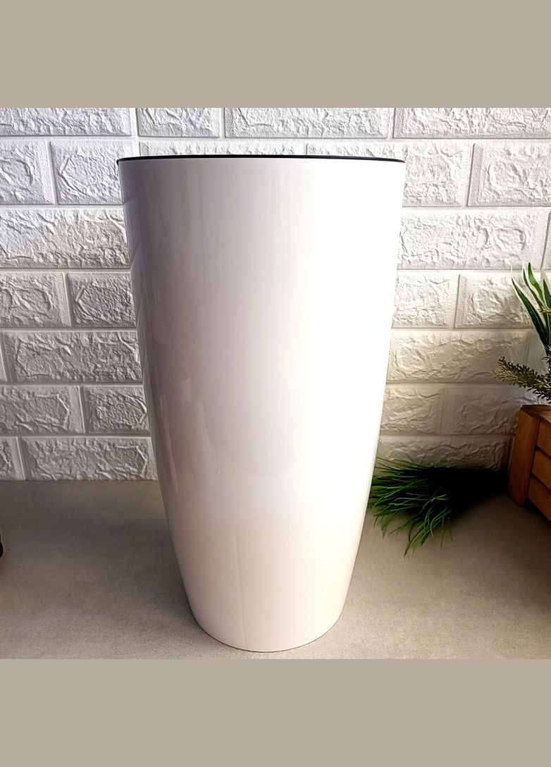 Масивний вазон 10 л 51х27 см Альфа біла троянда Алеана (365814966)