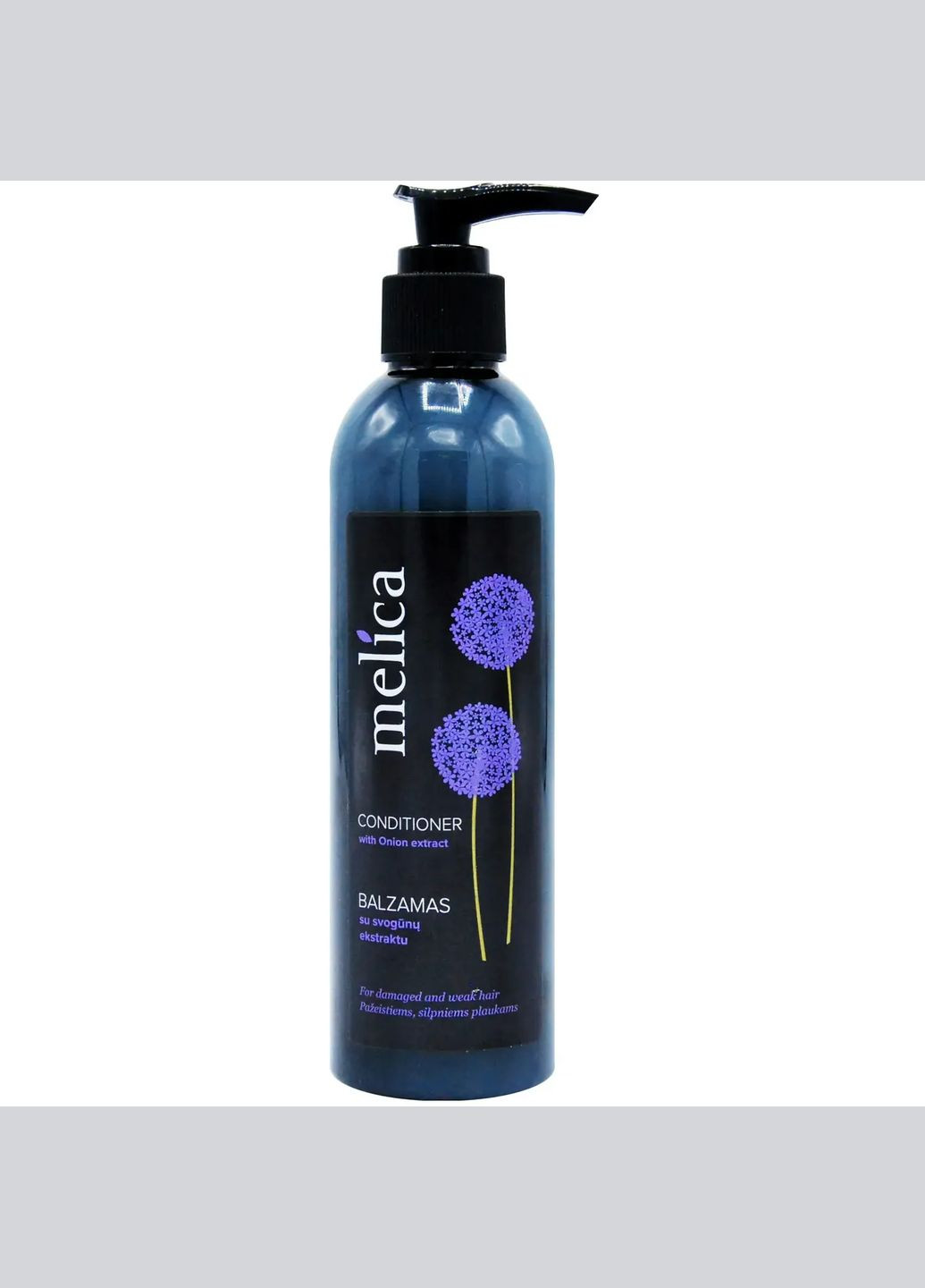 Бальзам-кондиціонер Black з екстрактом цибулі для пошкодженого волосся, 250 мл Melica Organic 4770416003549 (337709418)