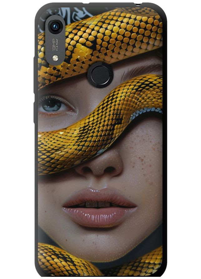 TPU черный чехол 'Объятия змеи' для Endorphone Huawei Honor 8A (289529052)