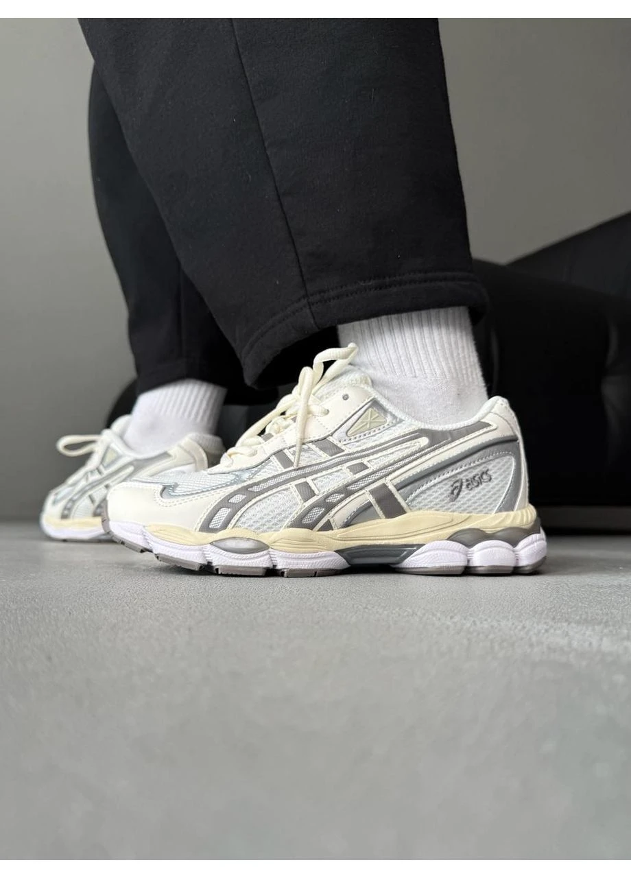 Сірі літні кросівки asics gel-nyc 2055 beige grey асікс гель нюк сірі No Brand