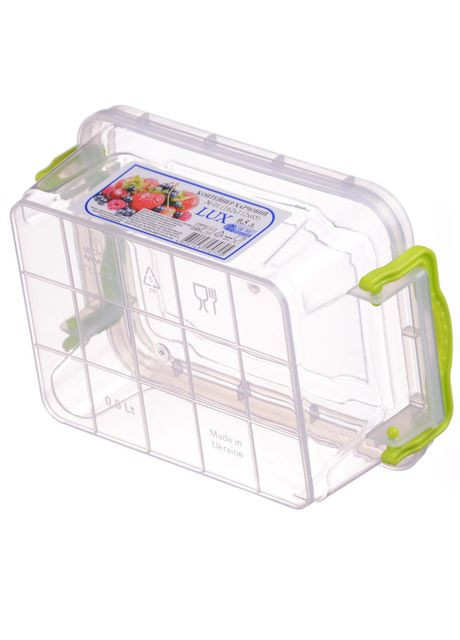 Контейнер пищевой Lux 0,5л. 162 х 112 х 65 мм. №1 Ал-Пластик (309203433)