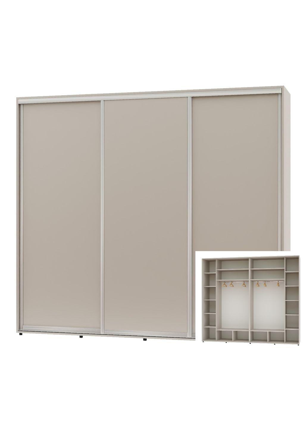 Шафа-купе тридверна 300*60*220 Кашемір 3 двері ДСП Люкс-149 Алекса (360470171)