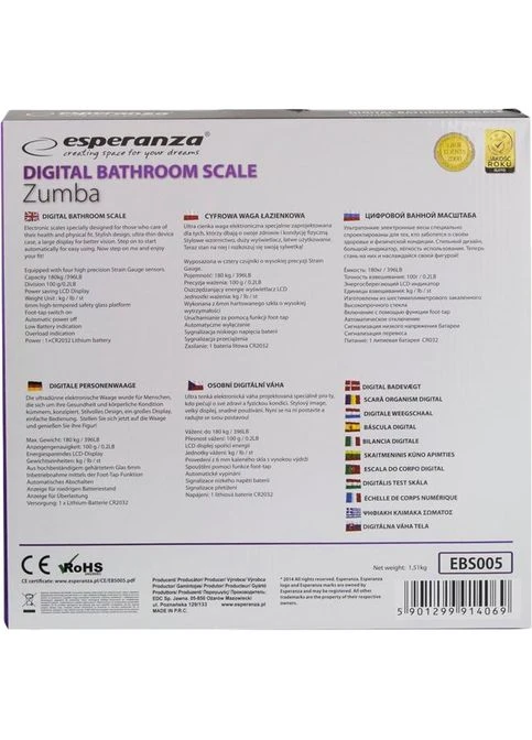 Весы напольные EBS005 Esperanza (323098550)