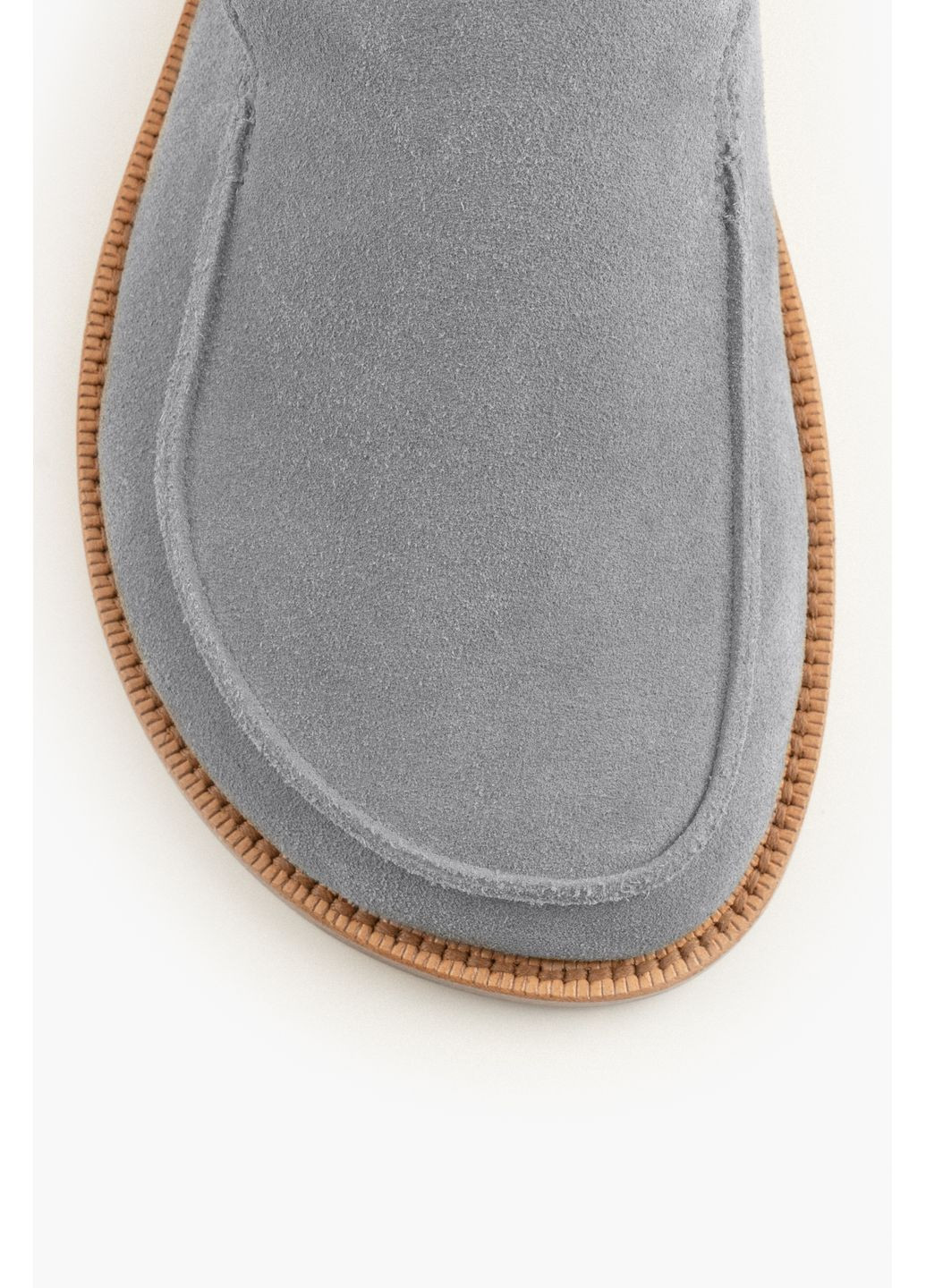 NUGAIA Лофери сірий з натуральна замша, україна — (365434944)