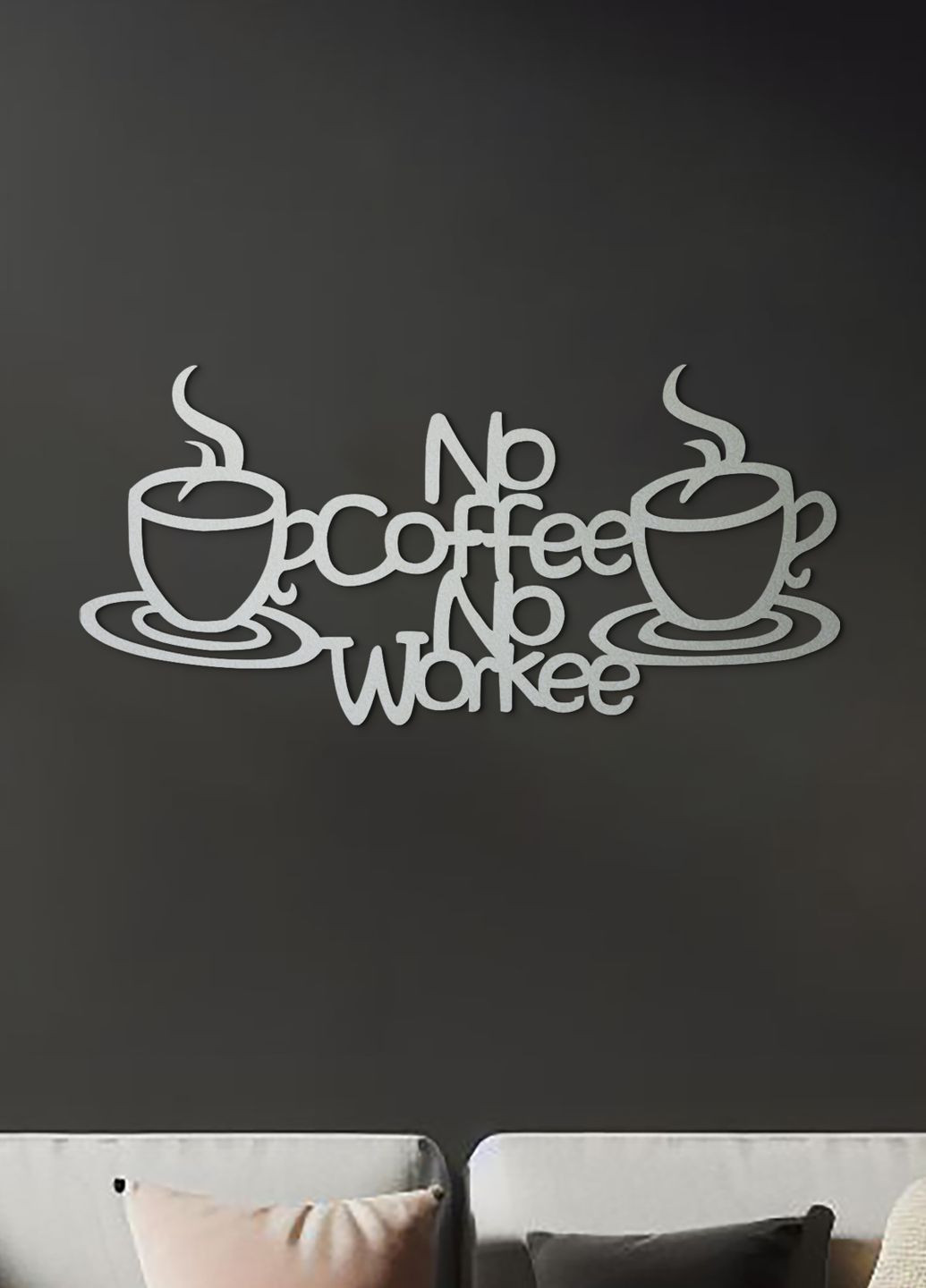 Настінний Декор в кімнату, інтер'єрна картина з дерева "Ранкова кава", декоративне панно 25х13 см Woodyard (291842525)